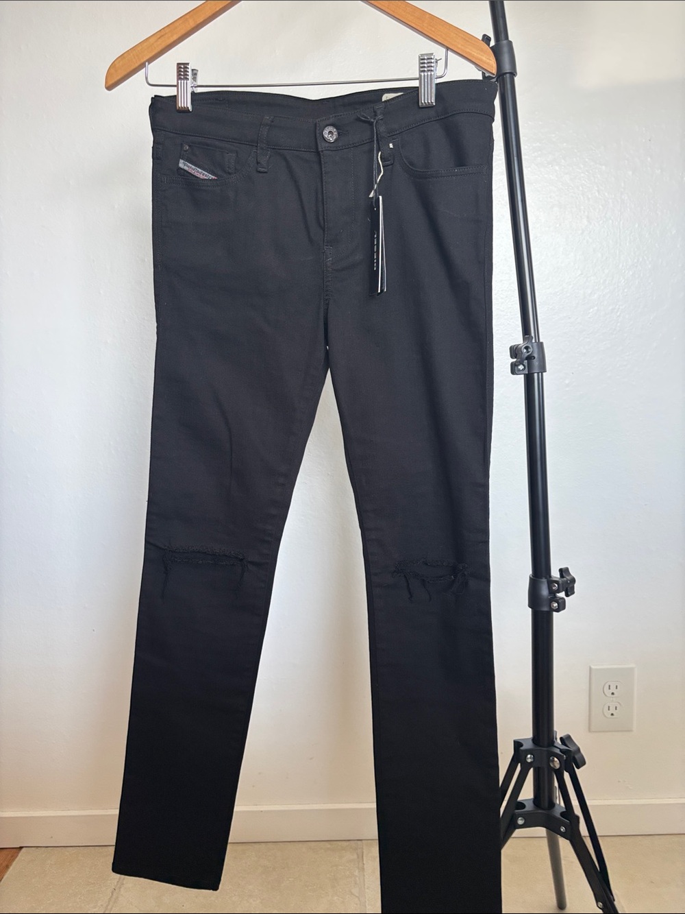 Diesel Women's Straight Leg Jeans — Black
